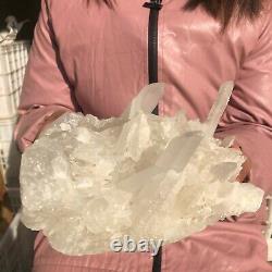 5.91lb Grande Pierre Naturelle De Guérison Des Spécimens En Cristal Blanc À Quartz