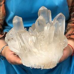 5.94lb Grand Cristal Blanc De Quartz Naturel Cluster Rough Spécimen Healing