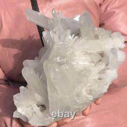 5.94lb Natural White Crystal Cluster Mineral Specimen Quartz Healing