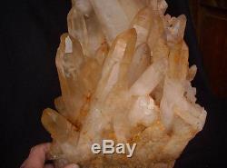 50.4lb Large Natural Clear White Quartz Cristal Cluster Points Original Tibétain