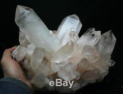 5018g Nouvelle Trouvaille Rare Spécimen De Grappe De Cristal De Quartz Clair Blanc Naturel