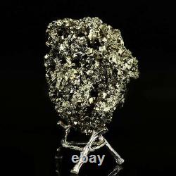 533g Natural Pyrite Cristal Quartz Cluster Mineral Specimen Cadeau De Décoration