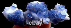53g Natural Blue Cube Fluorite Crystal Cluster Mineral Specimen/yaogangxian