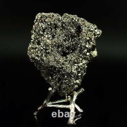 579g Natural Pyrite Cristal Quartz Cluster Mineral Specimen Cadeau De Décoration