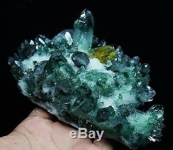 584g Nouveauté Trouver Un Spécimen De Grappes De Cristal De Quartz Fantôme Tibétain Vert Magnifique
