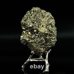 596g Natural Pyrite Cristal Quartz Cluster Mineral Specimen Cadeau De Décoration