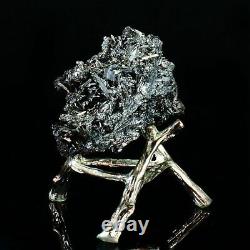 59g Natural Stibnite Cluster Crystal Quartz Mineral Specimen Decoration Energy
