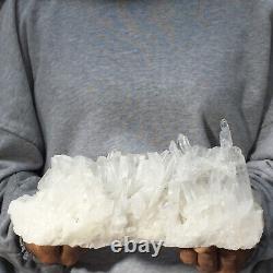 6.0lb Cluster de Cristal de Quartz Blanc Naturel de l'Himalaya - Spécimen Minéral de Guérison