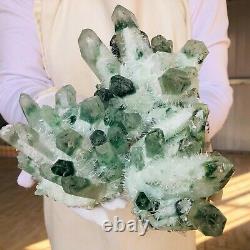 6.18lb Trouver Vert Phantom Quartz Crystal Cluster Mineral Specimen Healing F860
