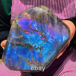 6.22lb Flash Naturel Labradorite Purple Cristal Rough Healing Specimen 1024
