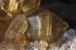 6.27lb Rare Natural Clear Golden Rutilated Quartz Crystal Cluster Specimen