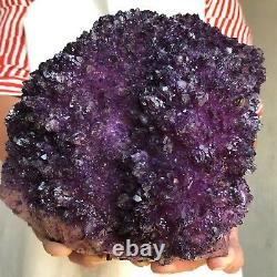 6.41lb Espèce Restauration D'un Nouveau Cluster De Cristal À Quartz Violet Découvert K467