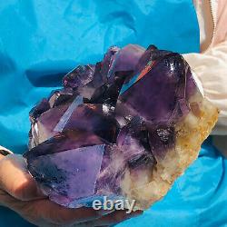 6,46LB Améthyste naturelle en grappe, spécimen minéral de cristal de quartz, guérison