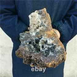 6.73 Lb Natural Specularite Quartz Mineral Cluster Crystal Specimen