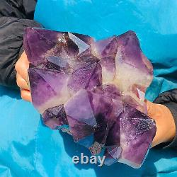 6,84 LB Échantillon de minerai de cristal violet naturel en grappe de quartz, pour la guérison spirituelle Reiki.