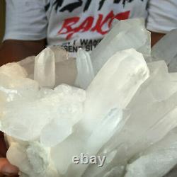 6000g Grand Naturel Clair Quartz Blanc Crystal Cluster Rough Specimen Healing