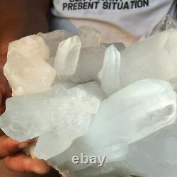 6000g Grand Naturel Clair Quartz Blanc Crystal Cluster Rough Specimen Healing