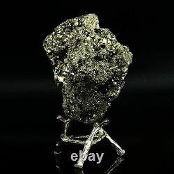 633g Natural Pyrite Cristal Quartz Cluster Mineral Specimen Cadeau De Décoration
