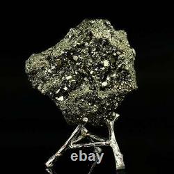 633g Natural Pyrite Cristal Quartz Cluster Mineral Specimen Cadeau De Décoration