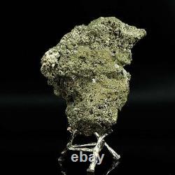 639g Natural Pyrite Cristal Quartz Cluster Mineral Specimen Cadeau De Décoration