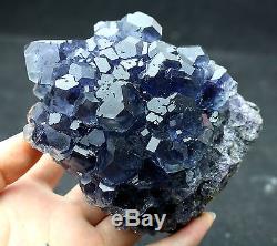 650,2g Natural Blue Fluorite Echantillonneur De Cristaux De Quartz En Cristal De Quartz