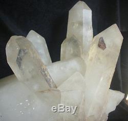 67,7lb Large Natural Clear White Quartz Cristal Cluster Points Original Tibétain