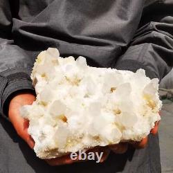 7.01lb Cluster Naturel Blanc D'ananas Quartz Cristal Minéral Spécimen Guérison
