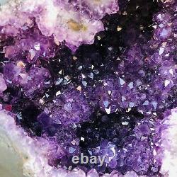 7.8lb Géode Naturelle Améthyste Quartz Cluster Cristal Échantillon Healing S973
