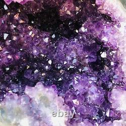 7.8lb Géode Naturelle Améthyste Quartz Cluster Cristal Échantillon Healing S973