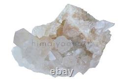 705 g de grappe naturelle de guérison en cristal brut de quartz blanc de Samadhi pour la décoration intérieure