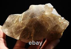 708.3g New Find Natural Clear Golden Rutilated Quartz Crystal Cluster Specimen