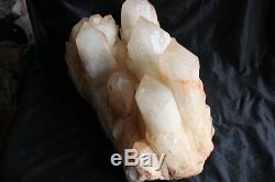 71.1lb Large Natural Raw White Clear Quartz Crystal Cluster Points De Tibétain