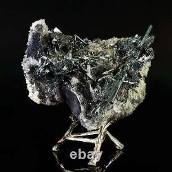 732g Natural Stibnite Cluster Crystal Quartz Mineral Specimen Decoration Energy