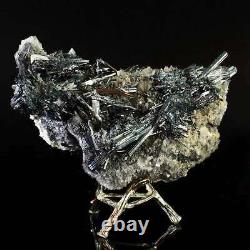 732g Natural Stibnite Cluster Crystal Quartz Mineral Specimen Decoration Energy