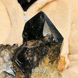 7440g Natural Smoky Quartz Cristal Cluster Mineral Specimens Ah253