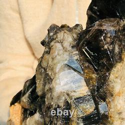 7440g Natural Smoky Quartz Cristal Cluster Mineral Specimens Ah253
