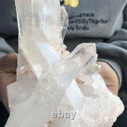 750g Naturel Blanc Clair Quartz Cristal Cluster Rough Healing Specimen N362
