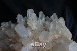 77.6lb 35.25kg Énorme Naturel Blanc Clair Quartz Cristal Cluster Points Pierre Brute