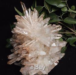 7765g Aaa Clair Naturel Beau Rose Quartz Cristal Cluster Spécimen
