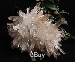 7765g Aaa Clair Naturel Beau Rose Quartz Cristal Cluster Spécimen