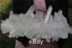 7880g Naturel Tibetan Quartz Crystal Cluster Point Minéral Spécimen