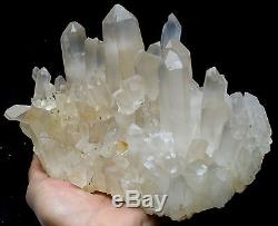 7lb Nouveau Trouver Rare Naturel Blanc Clear Quartz Crystal Cluster Specimen