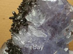 8.3lb Specimen Minéral Rare De Fluorite Naturelle Et De Cristal Noir/chine