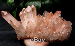 8.4lb A + Naturel Rare Belle Peau Rouge Quartz Cluster Crystal Tibetan Specimen