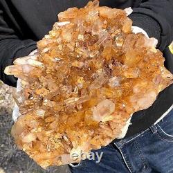 8,59 lb Spécimens minéraux de cristal de quartz naturel en grappes transparentes
