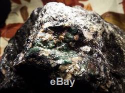 8.75lb Bolder Vert Emeraude Crystal Cluster Dans Matrix Mine Brut Rose Feldspath