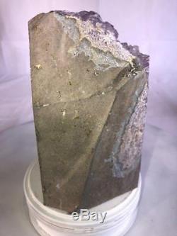 8 Qual. Spécimen En Grappe Naturelle Aaa Methyst Cathedral Geode Crystal Quartz