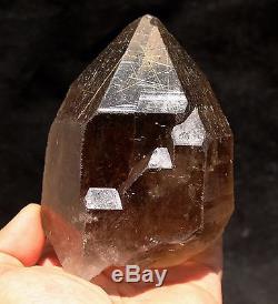 820g Natural Clear Smoky Golden Rutilated Quartz Crystal Cluster Specimen