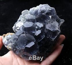 884.6g Naturel Bleu Fluorite Quartz Cristal Cluster Spécimen Minéral
