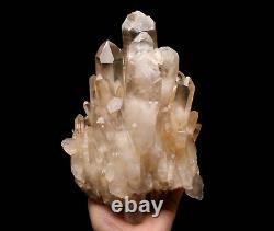 8lb Naturel Blanc Clair Quartz Cristal Cluster Point De Guérison Des Spécimens Minéraux